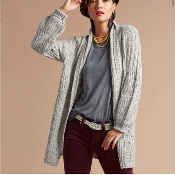 CAbi Sweaters - CAbi 3472 Soft Gray Cathedral Cardigan Large New
